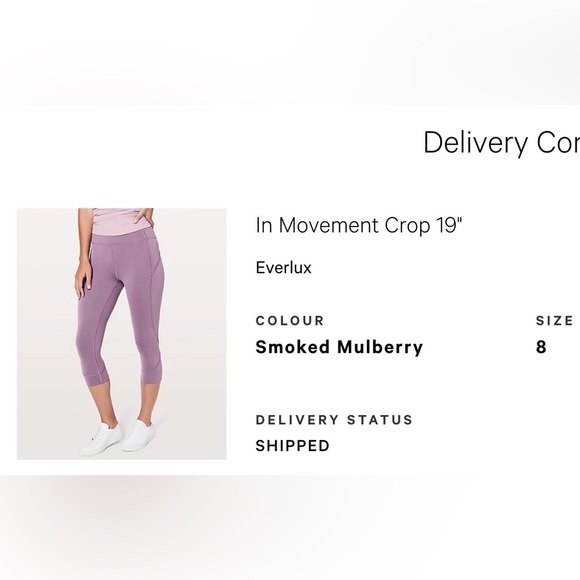 lululemon In Movement Crop 19” - Picture 1 of 3